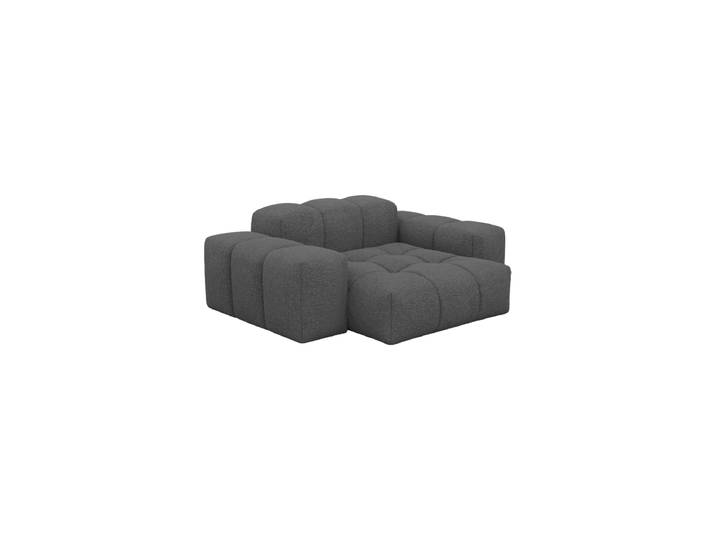 Design Loungesessel „Avenza“ mit Bouclé-Bezug Bouclé Graphit BLOOMINGLOFT Collection