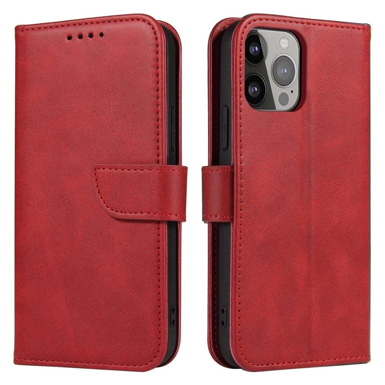 PhoneLook Hülle Leder Flip Case mit Magnetverschluss (Samsung Galaxy S25+) (MAGNET CASE SAMSUNG GALAXY S25+ RED)