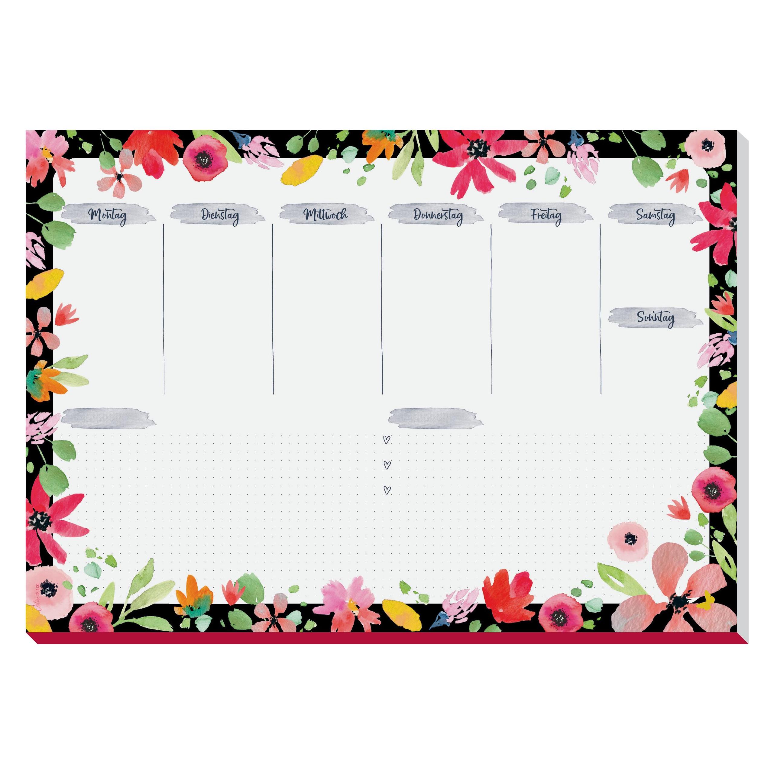 Sigel Papier-Schreibunterlage Jolie "Flower Love", A3 (30 x 42 cm) (JS100)