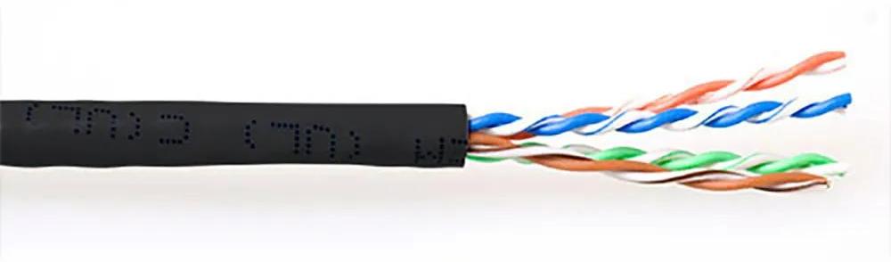 ACT Cat6a, 305m, 305 m, Cat6a, U/UTP (UTP), Schwarz