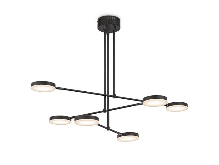 Suspension LED Fad 55 x 62 x 89cm Noir 6 Métal mixte LED Module LED