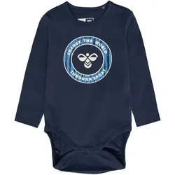 hummel hmlBOBBY langarm Baby-Strampler Jungen 7429 - blue nights 56
