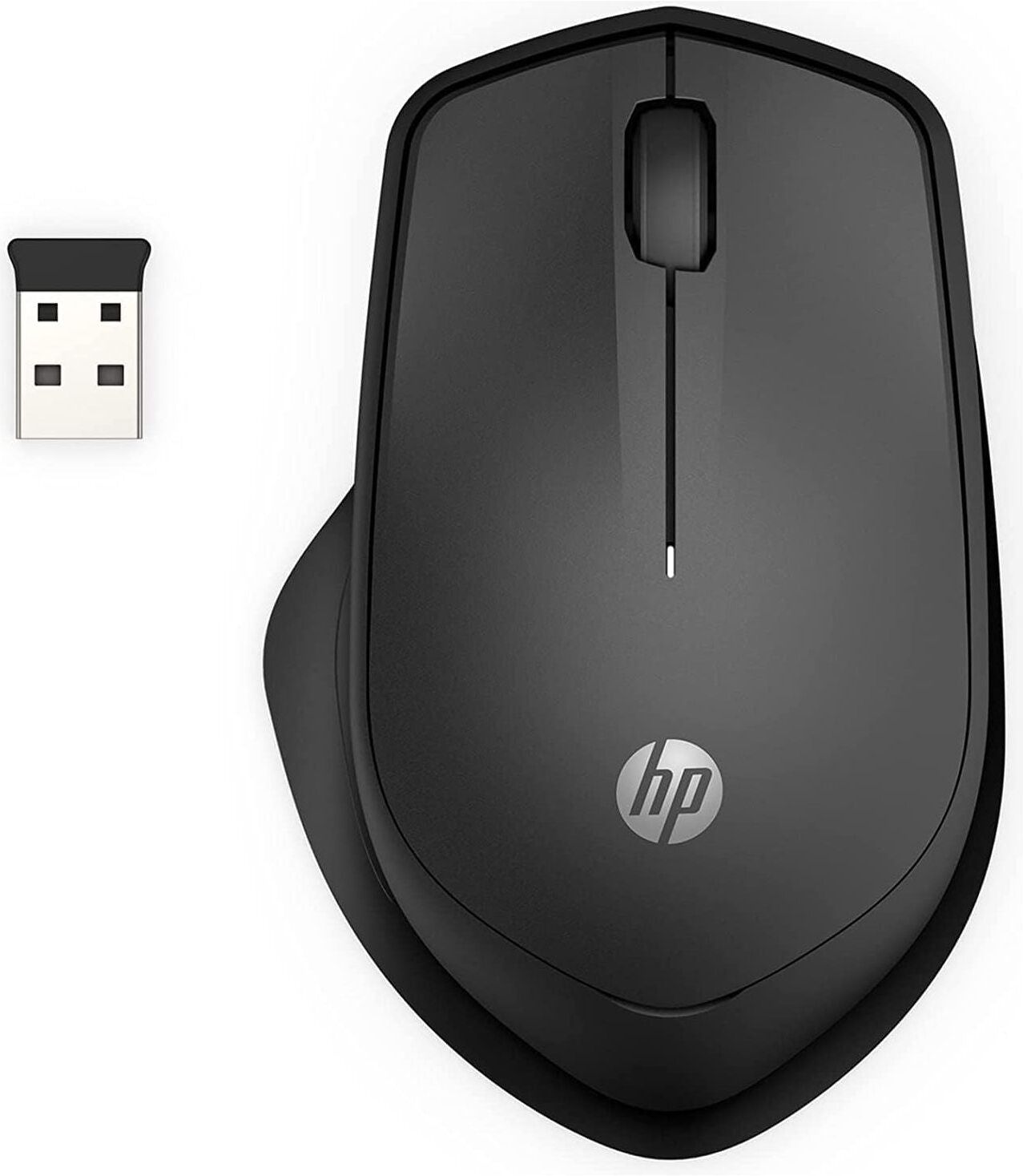 HP 280 Silent Wireless Mouse - Blue Optical Technology, 1600 DPI, Ergonomic Design, USB-A Dongle, Black, New