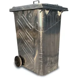 Hardwex Mülltonne 360 l aus verzinktem Stahlblech