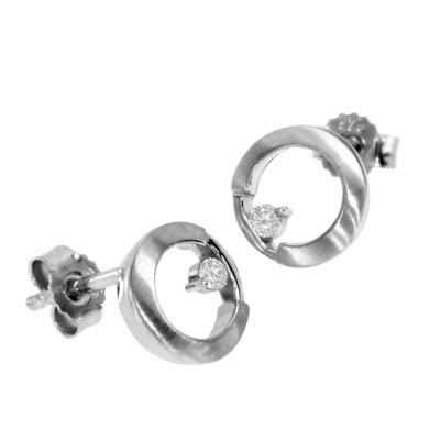 Paar Ohrstecker OSTSEE-SCHMUCK "- Adele - Silber 925/000 - Zirkonia" Gr. 9, silber (silber 925, silberfarben, weiß), Ohrringe, Damen, 9, Silber 925 (Sterlingsilber)