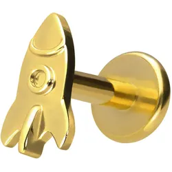 Titan Labret mit Innengewinde RAKETE