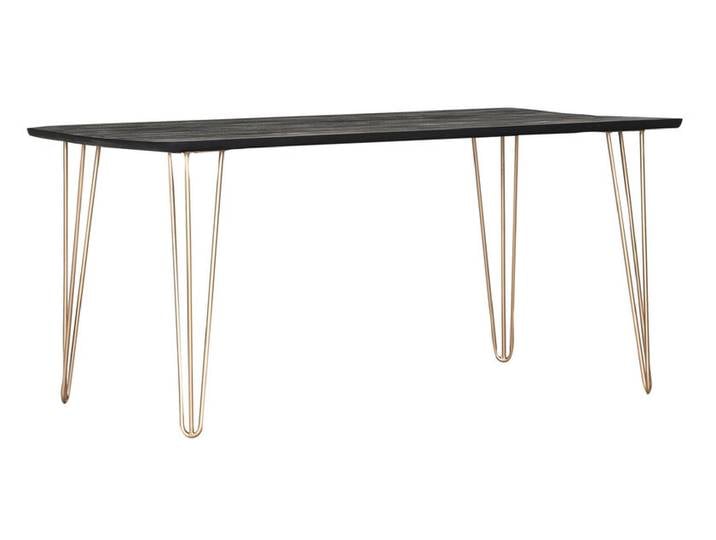 Esstisch SCAN 160 x 90 cm schwarz/ goldfarbig