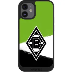 Nivocase Handyhülle für Apple iPhone 12 mini Hülle NIVOpure Case Schwarz Borussia Mönchengladbach (Apple iPhone 12 mini), Smartphone Hülle, Schwarz