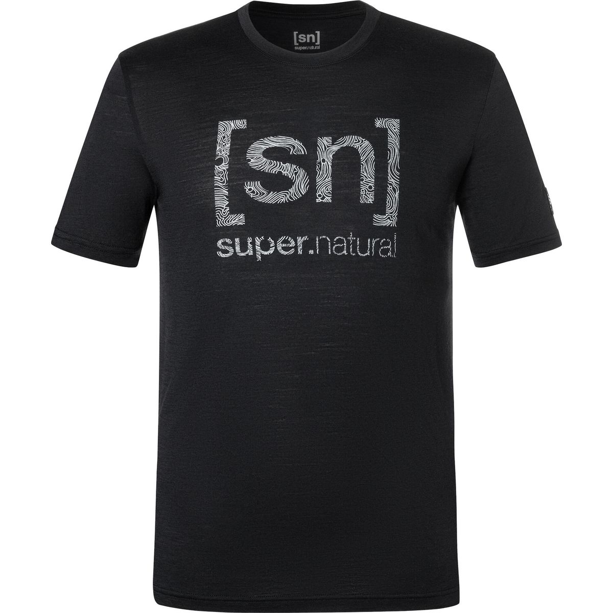 Super.Natural M Logo Lines Tee jet black/vapor grey (S15) S SNMP01188S15S