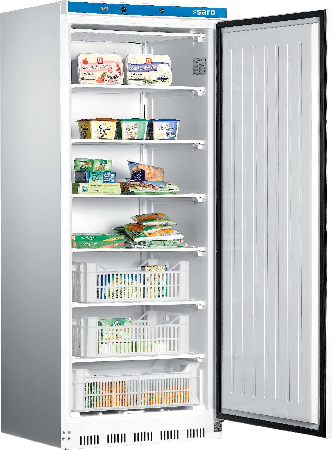 Saro HT 600, Gefrierschrank mit Eingriffsfach, Freistehend, Weiß, Weiß, Stahl, Kunststoff