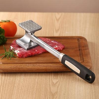Fleischklopfer, doppelseitiger Fleischklopfer mit komfortablem Griff, robustes Fleischklopferwerkzeug zum Zartmachen von Steak, Rindfleisch, Hühnchen, Fisch und Nüssen