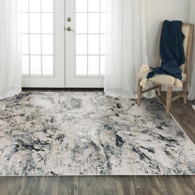NAVATEXTURA Orchid Transitional Blue Polyester Area Rug