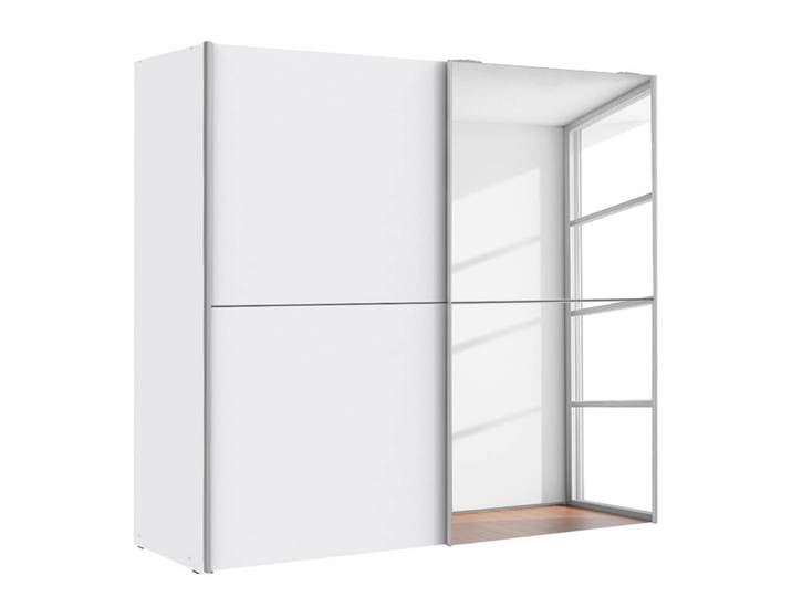 Schwebetürenschrank Blackrock 170 x 191 x 61cm Weiß/Matt Weiß