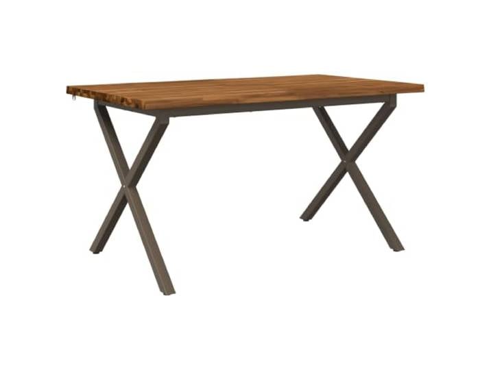 vidaXL Live Edge Esstisch 140 x 80 x 75 cm Massivholz Akazie Natur Elegant und funktional für zeitgenössische Räume. Verzinkte Stahlbeine sorgen für Stabilität
