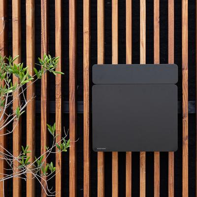 Briefkasten SPINDER DESIGN "INBOX", schwarz, B:39mm H:40mm T:11mm, Stahl, Briefkästen, Briefkasten, Design Briefkasten aus Stahl