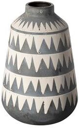 Mercana Delaney Large Gray Patterned Ceramic Vase
