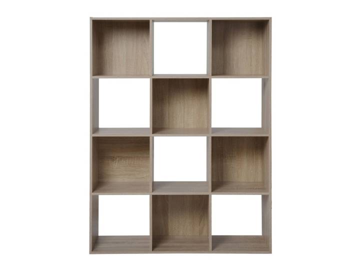 Etagère de rangement 12 cases l93 cm - bois clair