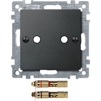 Zentralplatte für Lautsprecheranschlüsse bis 10 Quadratmillimeter, Abdeckung anthrazit, Retail
