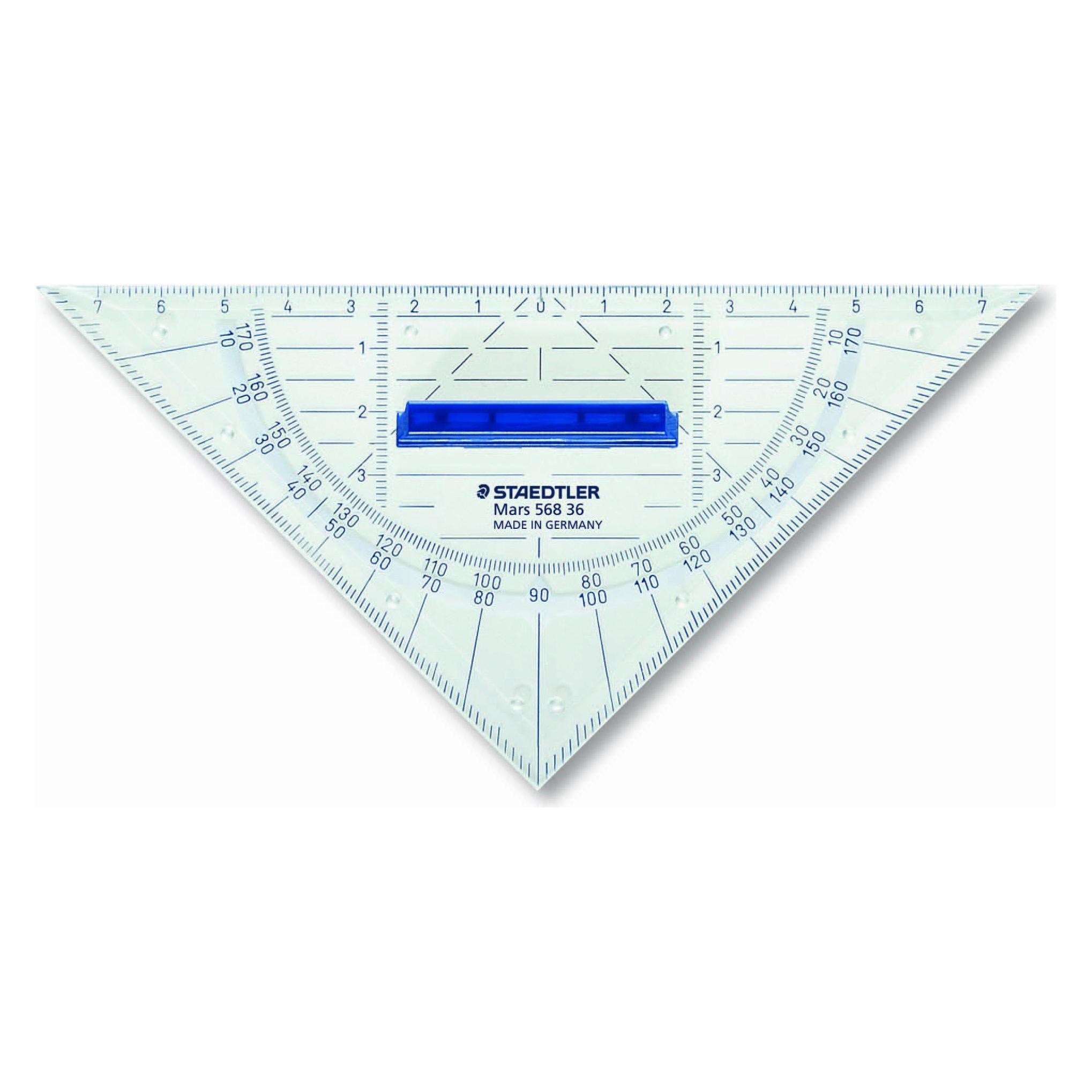 Staedtler Geodreieck 16cm P.styrol m.Griff tr (16 cm, Kunststoff) (568 36)