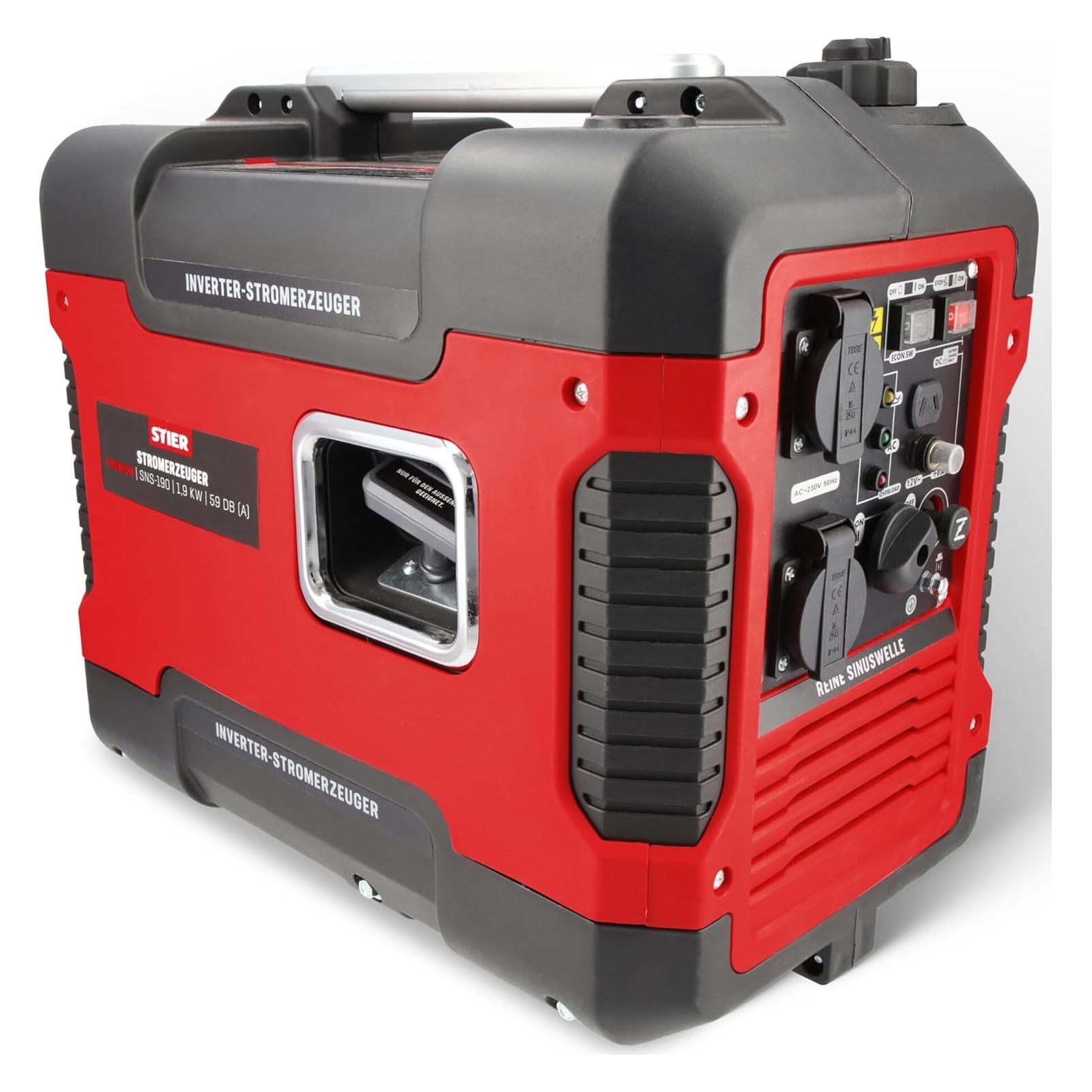 Stier Inverter Stromerzeuger Premium SNS-190 1,9 kW 59 dB(A) (1600 W, 4 l) (86100962)