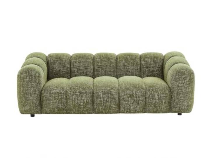 Vente-unique - Sofa ohne Schlafmöglichkeit 3 Personen Nelimar - Stoff Grün Design Stil Grün Stoff