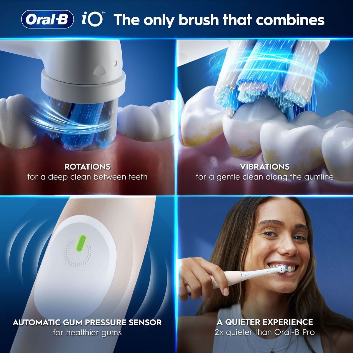 Oral-B iO2 Electric Toothbrush - Calm Pink, Single + Travel Case