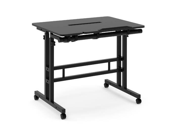 Laptoptisch BRAM auf Rollen 80 x 60 x 67 - 115 cm schwarz