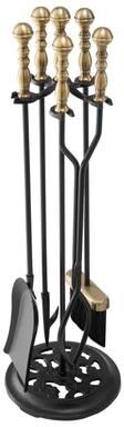Tools, Home & Hobby Fireplace Tool Set 5 Piece Wrought Iron Fireplace Accessories With Stand For Indoor & Outdoor Fires Fireplace Tool Set 5 Piece Wrought Iron Fireplace Accessories With Stand For Indoor & Outdoor Fires