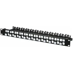 Lanview patch-panel - 1U - 19", Server Zubehör, Schwarz