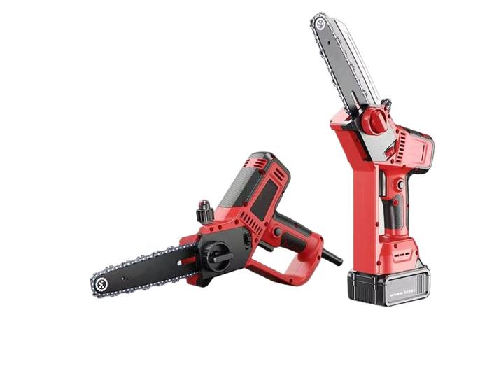 Scie à chaîne électrique de 6 ou 8 pouces, 21v, prise directe, alimentation électrique 220v, petite scie à bois portative, coupe spéciale pour le travail du bois