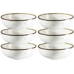 MÄSER Schüssel 17 cm Weiss mit blauen Punkten 6er Set, PINTAR Blaue Punkte, 594071