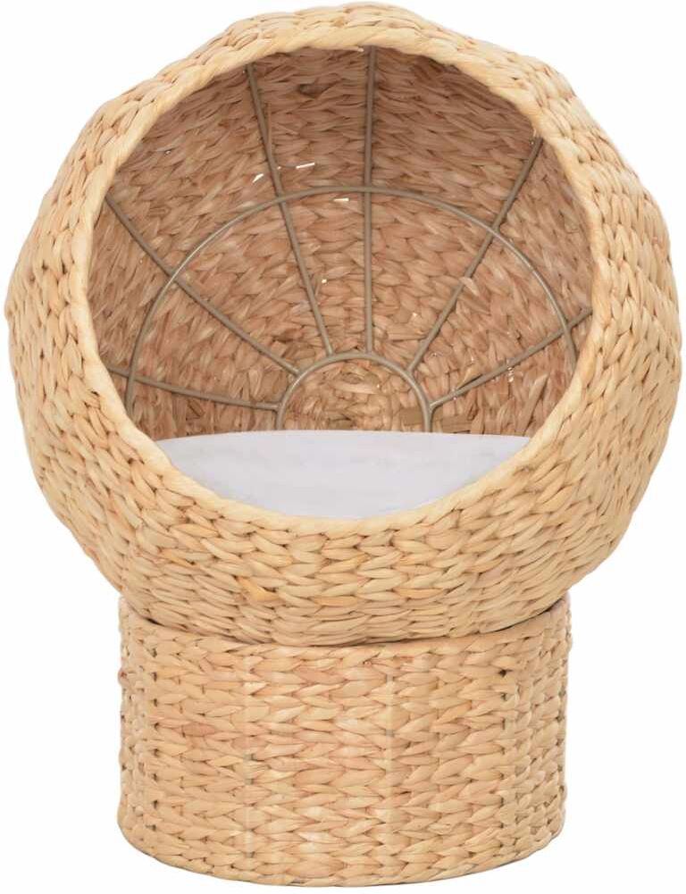 vidaXL Cesta para gatos de hierba marina Marrón