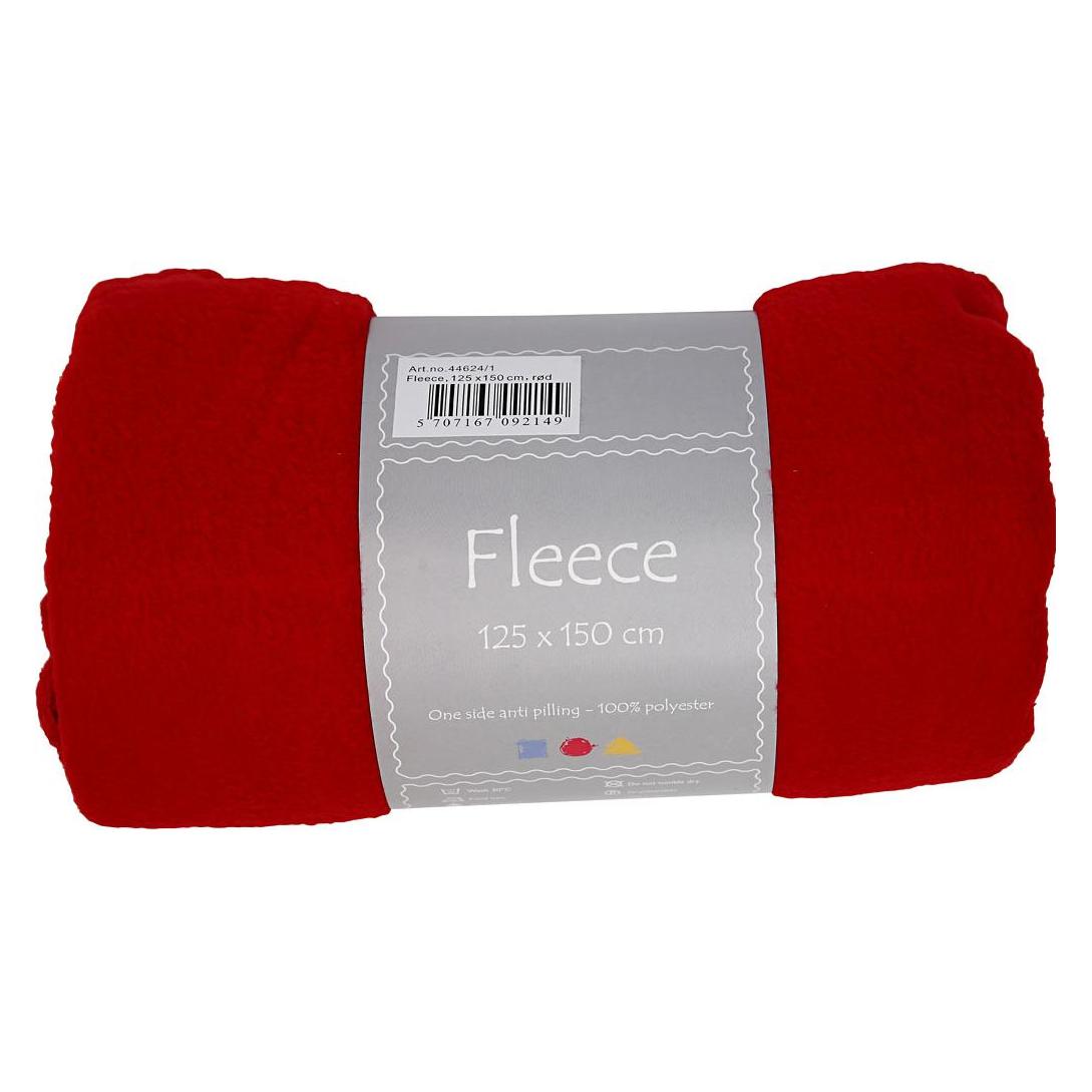 Creativ Company Fleece 150 cm x 125 cm, Rot (125 x 150 cm) (44624)