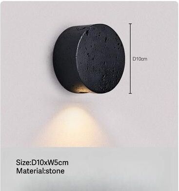 Uplift Picks Nordic Glow Travertine Stone LED Wall Sconce p warm White