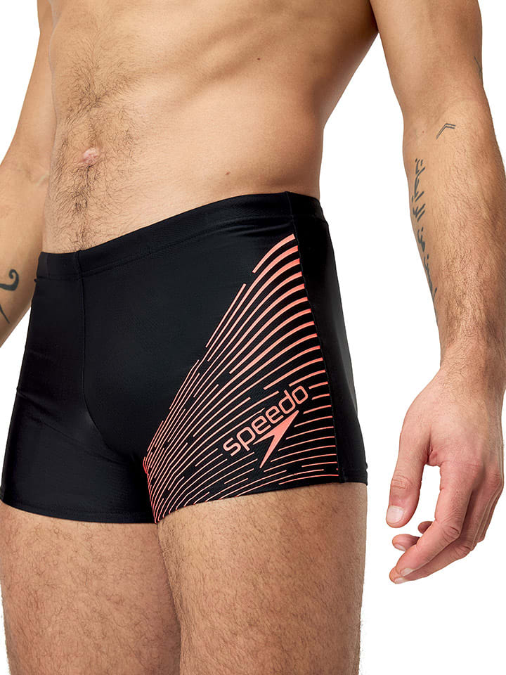 Speedo Badehose "Eco Medley" in Schwarz/ Orange - 5