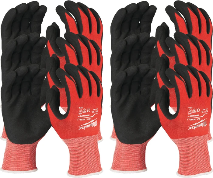 Milwaukee Gloves for work (XL / 10 size) 12 pairs Level 1 (XL) (unimet_4058546295158)