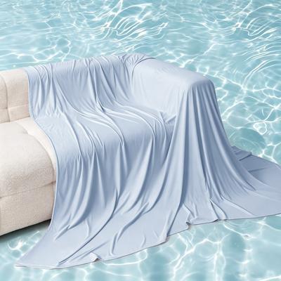 Shop Station Ultra Soft Cooling Blanket Ice Silk Summer Blanket For Night Sweats, Lightweight Breathable Bed Throw sky Blue 39.37 59.06 In