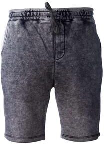 Independent Trading Co. PRM50STMW Mineral Wash Fleece Shorts in Black size Medium   Cotton/Polyester Blend