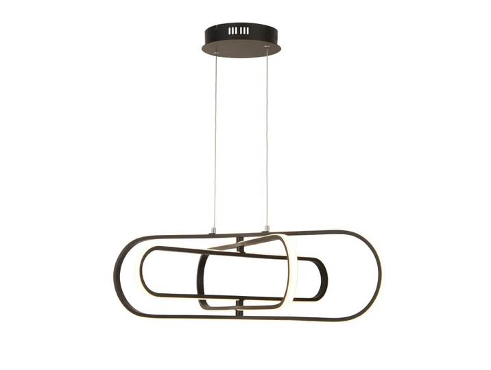 Strakke zwarte hanglamp Clip Searchlight - 61775BK