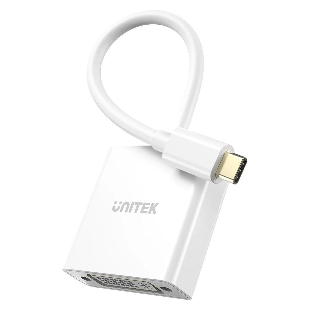 Unitek ADAPTER USB-C-DVI 1080P@60HZ BIAŁY 15CM M/F (DVI) (V1429A01)