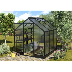 Vitavia Gewächshaus "Apollo 3800",schwarz,3,8 m2