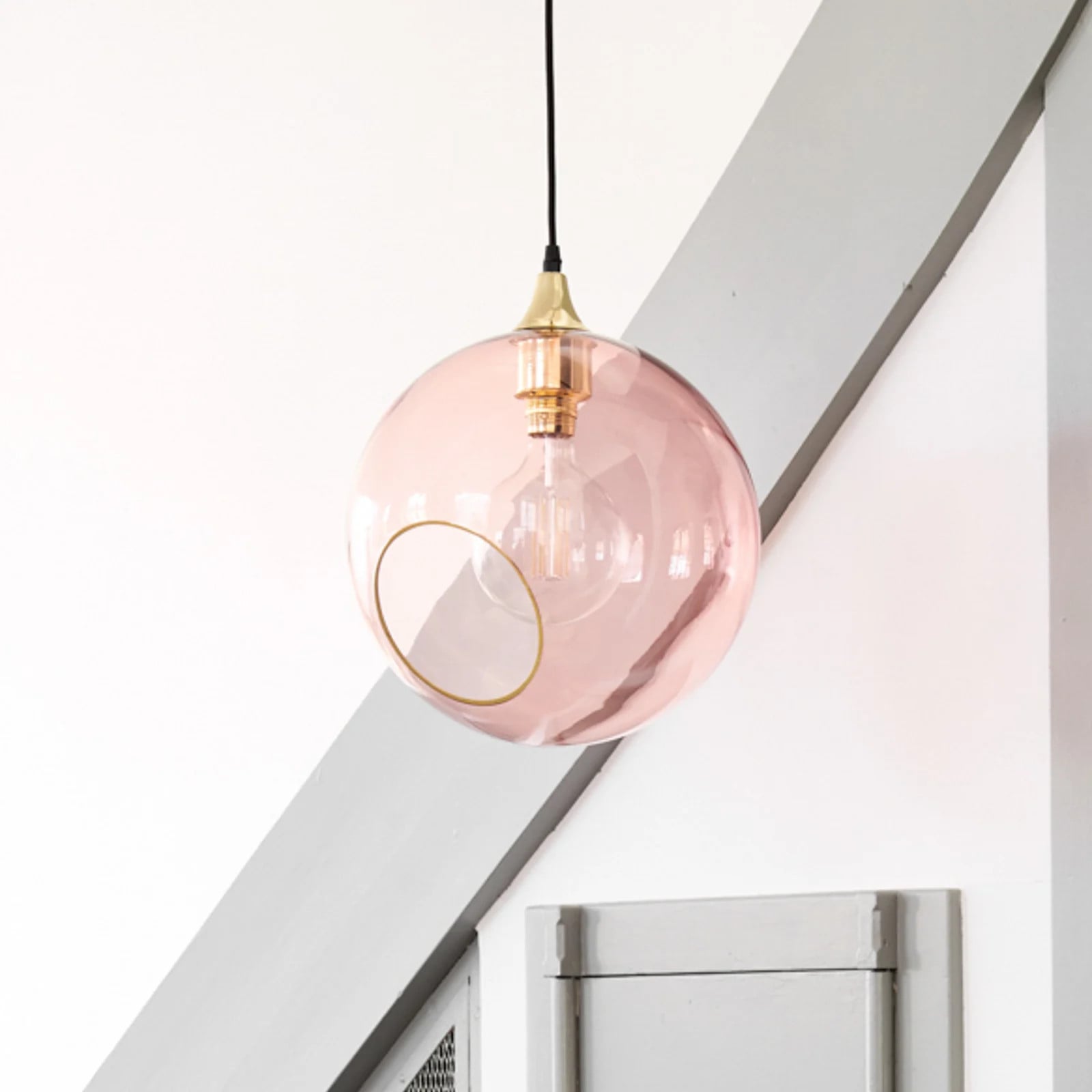 DESIGN BY US Ballroom XL hanglamp - Roze - Glas