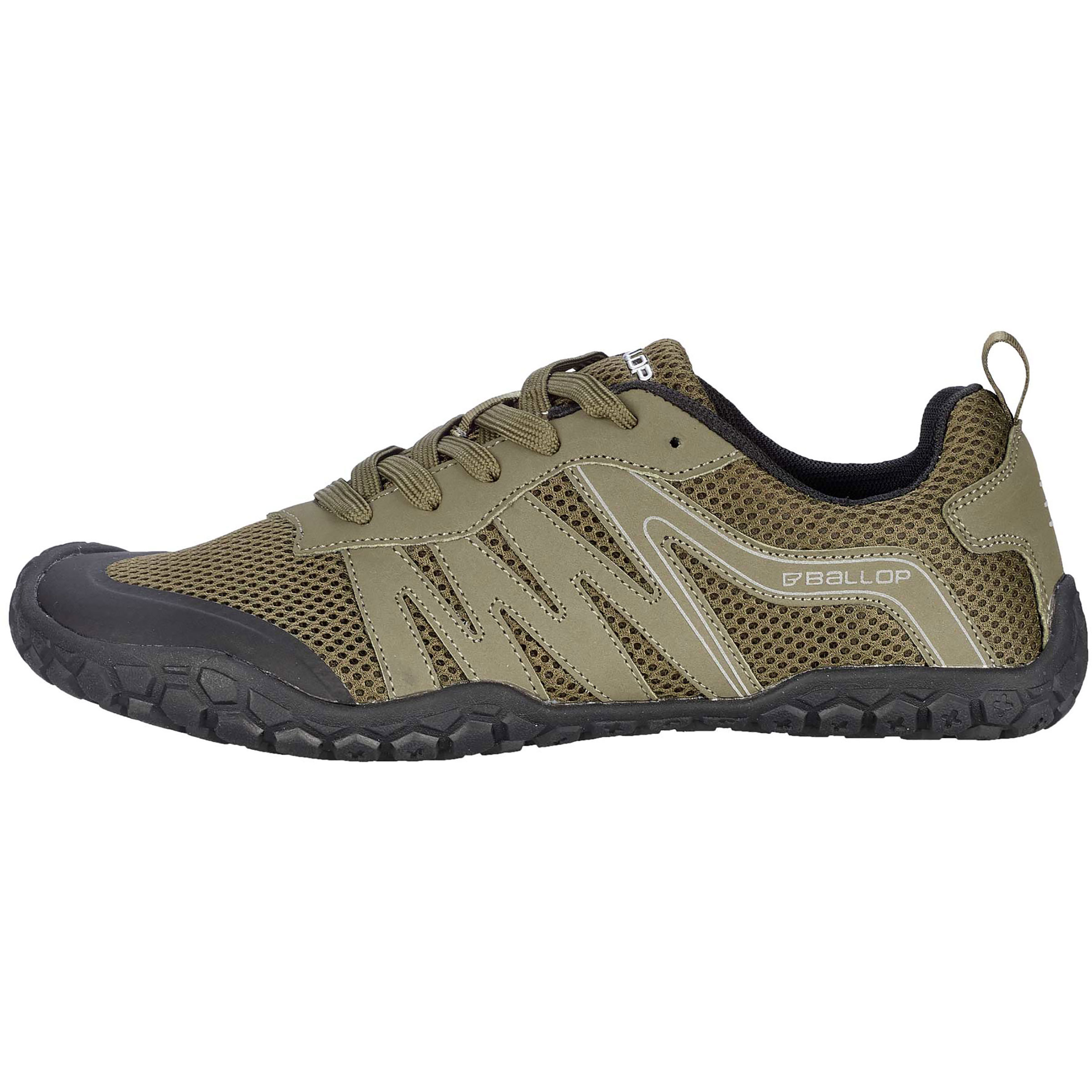 Ballop Pellet Barfußschuhe oliv Größe 41 Trailrunning | Nordic Walking Schnell trocknend