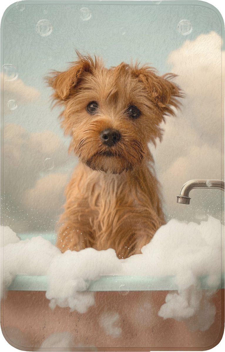 OnlyWow Antislip WC mat met hondprint - 50 x 80 cm