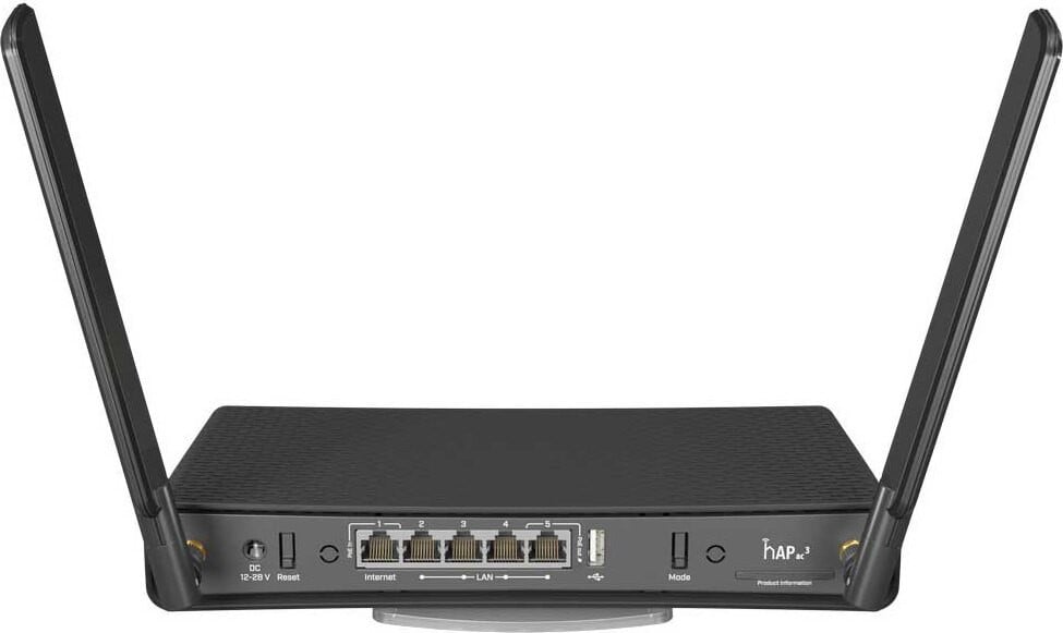 MikroTik hAP ac³ Wireless Router Gigabit Ethernet Dual-band 2.4 GHz / 5 GHz Black