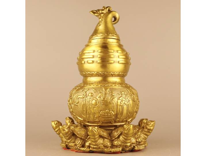 Gourde tortue en cuivre pur-décor de bureau élégant pour le salon et le bureau, cadeau de décoration unique pour la maison