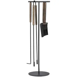 Blomus Kamingarnitur Kaminbesteck Kaminwerkzeug Kaminset 5tlg ASHI mit Magnethalterung oak