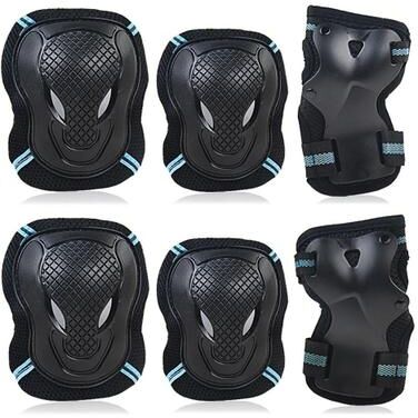 Uplift Picks 6 Piece Multi Sport Protective Gear Set With Knee Elbow And Wrist Guards blue m