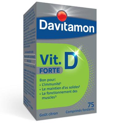Davitamon Vitamine D Forte Citroen - Weerstand Botten Spieren 75 St Schmelztabletten