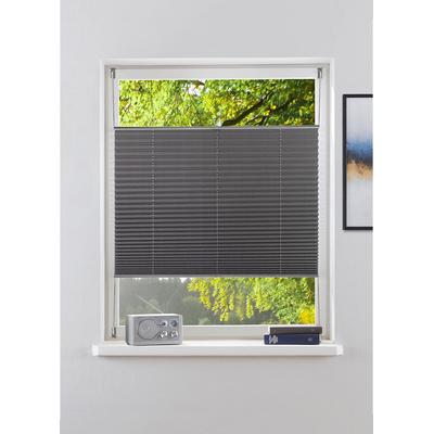Plissee OTTO HOME "LAHOLM UNI", grau, B:70cm H:210cm, Obermaterial: 100% Polyester, Plissees, Fixmaß, Klemmträger in Unifarben passend zum Plissee -NEUHEIT